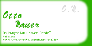 otto mauer business card